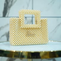 Buttermilk Pearl Square Bag